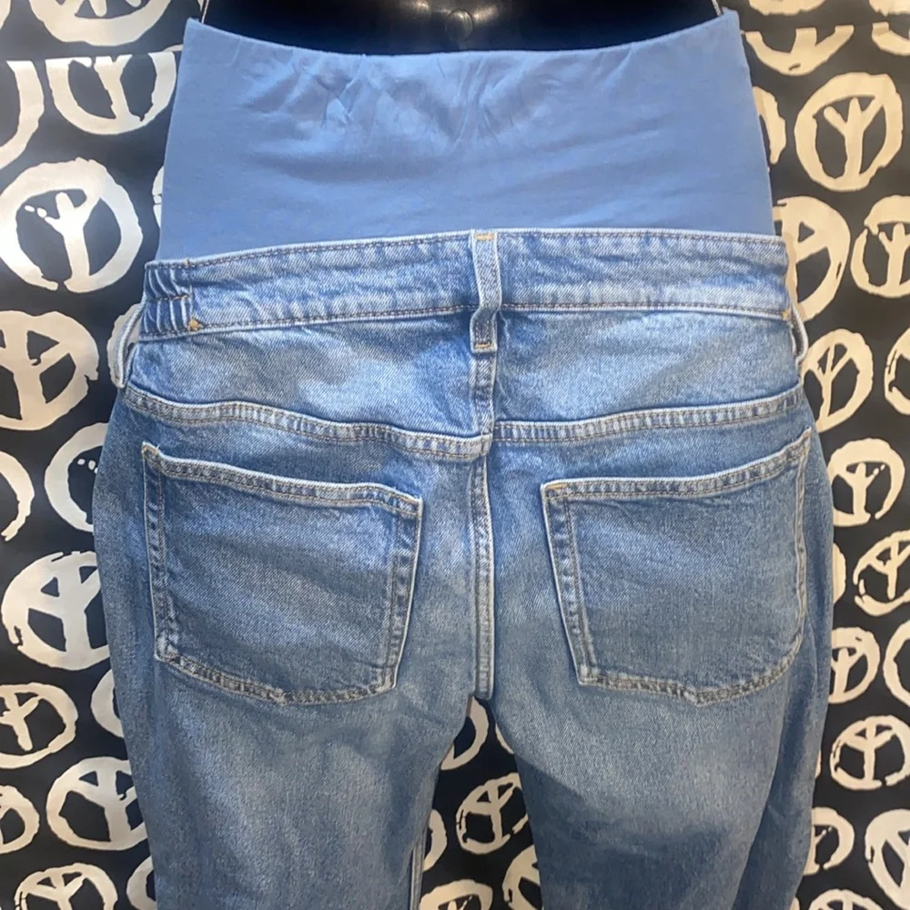 MATERNITY MOM JEANS SZ M BLUE DENIM - Picture 9 of 16